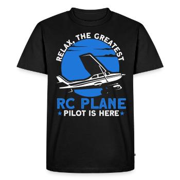 Maquette d’avion Modèle Cadeau d’avion miniature - T-shirt Premium bio Homme - noir - Devant - Nico (187cm)