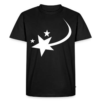 Étoile filante Blanche - T-shirt Premium bio Homme - noir - Devant - Nico (187cm)