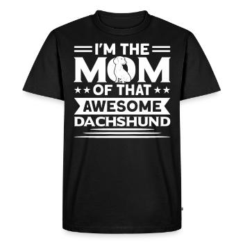 Chien Maman Teckel Amoureux Teckel Cadeau - T-shirt Premium bio Homme - noir - Devant - Nico (187cm)