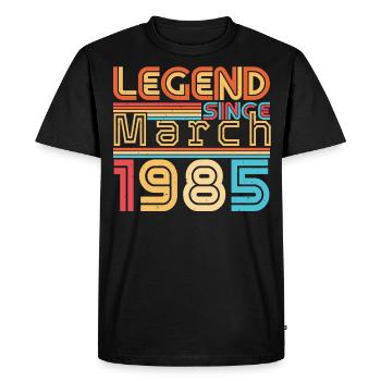 Légende 1985 Mars Vintage Drôle - T-shirt Premium bio Homme - noir - Devant - Nico (187cm)