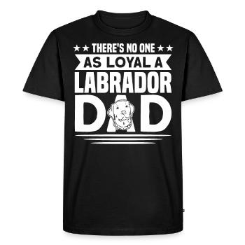 Labrador Père Labrador Amoureux Labrador - T-shirt Premium bio Homme - noir - Devant - Nico (187cm)