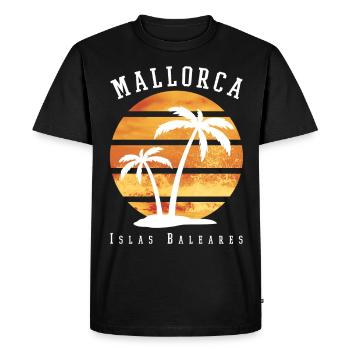 Majorque Summer Sun Beach Sea Palms Party - T-shirt Premium bio Homme - noir - Devant - Nico (187cm)