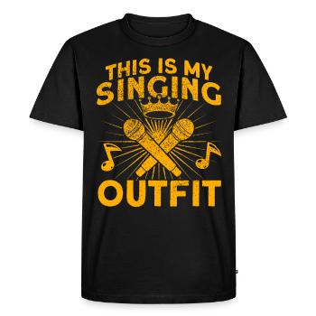 Karaoke Microphone Karaoke Singer Gift - Men's Premium Organic T-Shirt - black - Front - Nico (187cm)