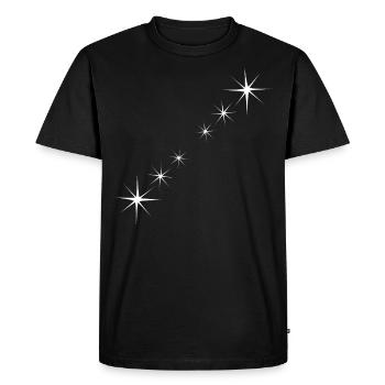 Stars White - Men's Premium Organic T-Shirt - black - Front - Nico (187cm)