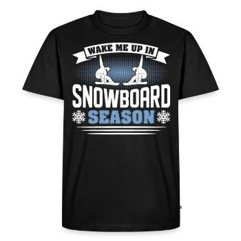Snowboarder Snowboarding Snowboard - T-shirt Premium bio Homme - noir - Devant - Nico (187cm)