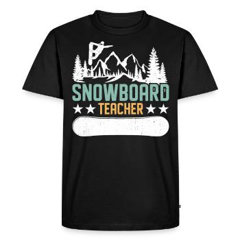 Snowboarder Snowboarding Snowboard - T-shirt Premium bio Homme - noir - Devant - Nico (187cm)
