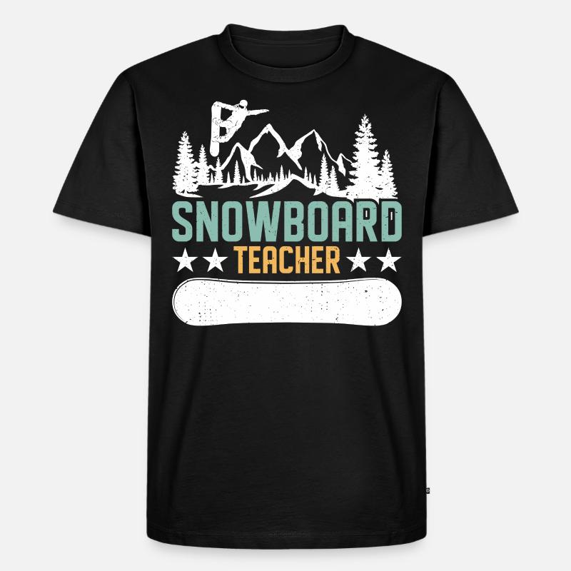 Snowboarder Snowboarden Snowboard - Männer Premium Bio T-Shirt - Schwarz