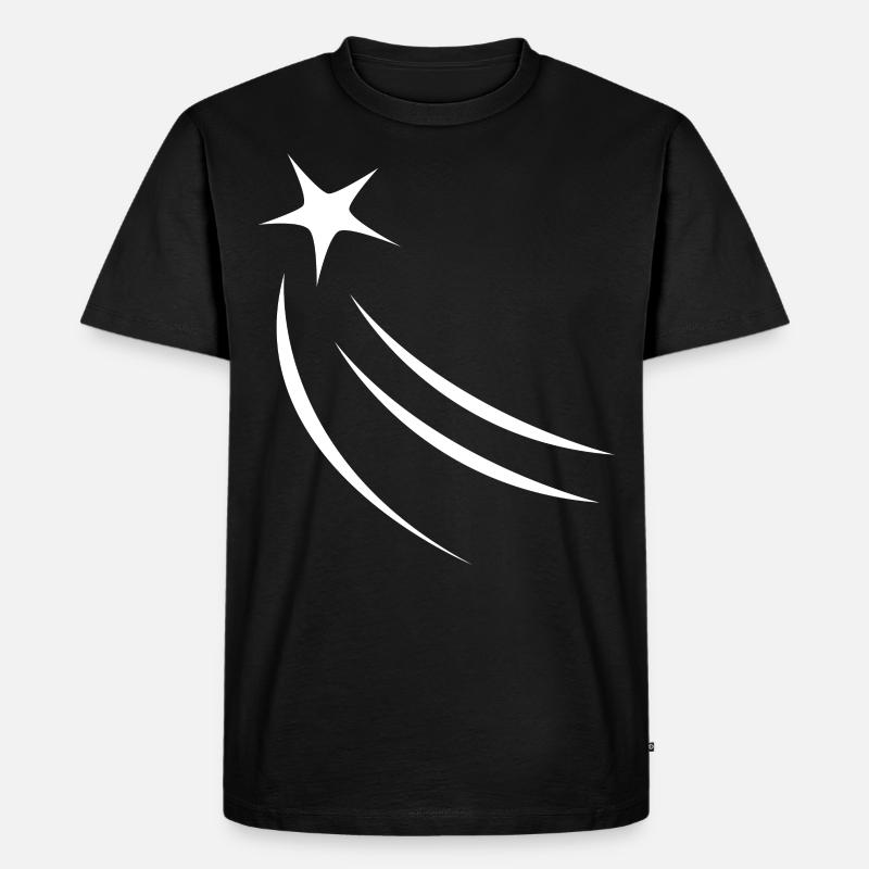 Sternschnuppe - Männer Premium Bio T-Shirt - Schwarz