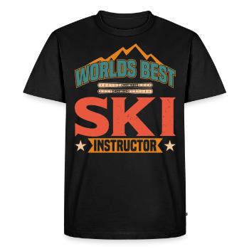 Skier Skiing Skiing - Men's Premium Organic T-Shirt - black - Front - Nico (187cm)