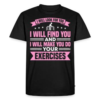 Physiothérapie Ergothérapie - T-shirt Premium bio Homme - noir - Devant - Nico (187cm)