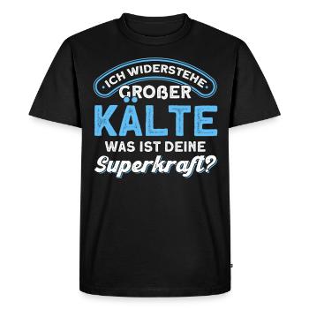 Kaltduscher Eisbader Eisbaden - Männer Premium Bio T-Shirt - Schwarz - Vorne - Nico (187cm)