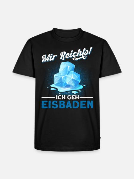 Eisbader Eisschwimmen Eisbaden - Männer Premium Bio T-Shirt - Schwarz
