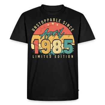 Avril 1985 Limitée - T-shirt Premium bio Homme - noir - Devant - Nico (187cm)