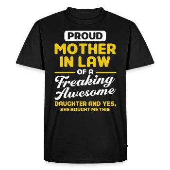 Belle-mère Belle-mère Belle-mère Belle-mère - T-shirt Premium bio Homme - noir - Devant - Nico (187cm)