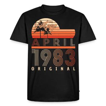 1983 Avril Original - T-shirt Premium bio Homme - noir - Devant - Nico (187cm)