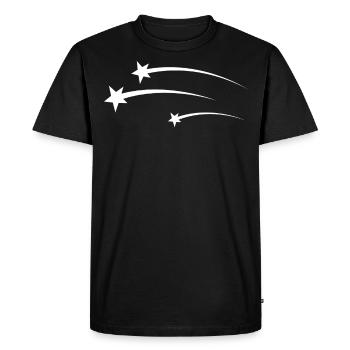 Étoiles filantes Blanc - T-shirt Premium bio Homme - noir - Devant - Nico (187cm)