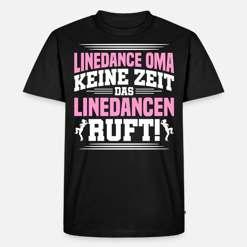 Das Linedance Ruft - Männer Premium Bio T-Shirt - Schwarz