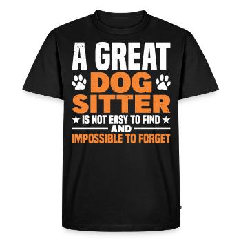 Dog Walker Sitter Business Dog Sitter - T-shirt Premium bio Homme - noir - Devant - Nico (187cm)