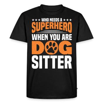 Dog Sitter Dog Sitting Dog Walker - Men's Premium Organic T-Shirt - black - Front - Nico (187cm)