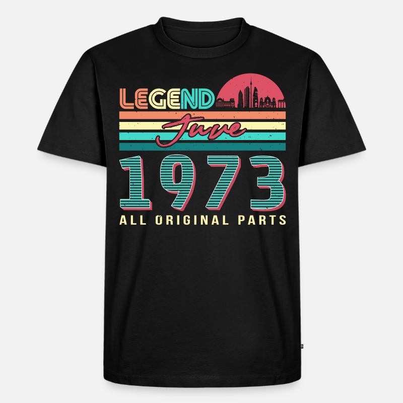 Geschenk 1973 Juni - Männer Premium Bio T-Shirt - Schwarz