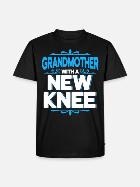 Großmutter mit neuem Knie - Männer Premium Bio T-Shirt - Schwarz