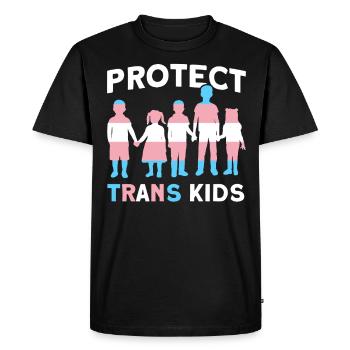 Protéger le Mois de la fierté LGBT Trans CSD - T-shirt Premium bio Homme - noir - Devant - Nico (187cm)