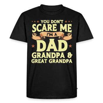 Fête des pères Grand-père Grand-père Arrière-grand-père - T-shirt Premium bio Homme - noir - Devant - Nico (187cm)