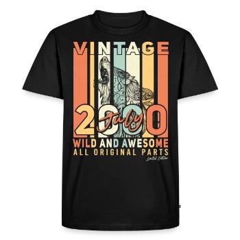 Gift July 2000 - Men's Premium Organic T-Shirt - black - Front - Nico (187cm)