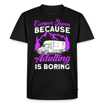 Camping camping en plein air Camping Camping - T-shirt Premium bio Homme - noir - Devant - Nico (187cm)
