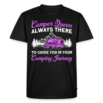 Camping camping en plein air Camping Camping - T-shirt Premium bio Homme - noir - Devant - Nico (187cm)