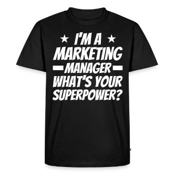 Superkraft Marketing Manager Digital Marketing - Men's Premium Organic T-Shirt - black - Front - Nico (187cm)