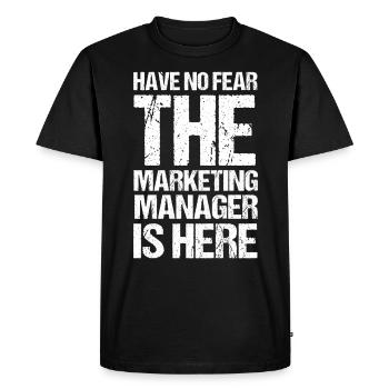 Don't Be Afraid Marketing Manager Digital Marketing - Men's Premium Organic T-Shirt - black - Front - Nico (187cm)