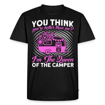Camping camping en plein air Camping Camping - T-shirt Premium bio Homme - noir - Devant - Nico (187cm)