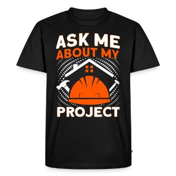 Project Foreman Construction Manager Construction Project - Men's Premium Organic T-Shirt - black - Front - Nico (187cm)