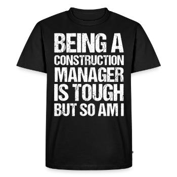Difficult Foreman Construction Manager Construction Project - Men's Premium Organic T-Shirt - black - Front - Nico (187cm)