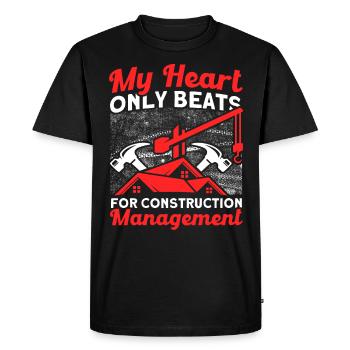 My Heart Foreman Directeur de la construction Projet de construction - T-shirt Premium bio Homme - noir - Devant - Nico (187cm)