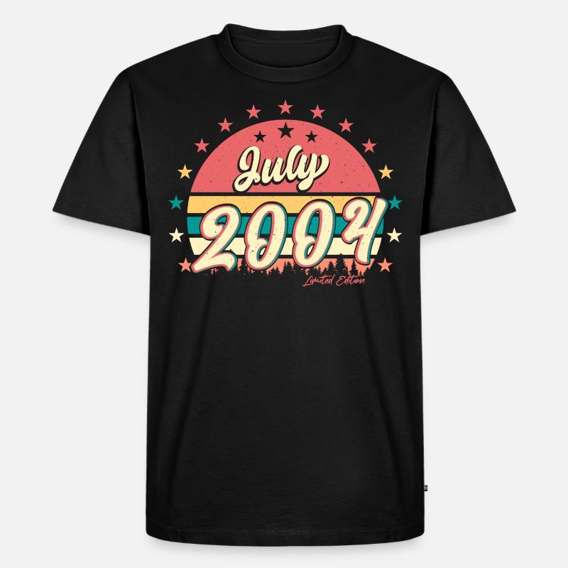 Juli 2004 Endlich 18 Jahre - Männer Premium Bio T-Shirt - Schwarz