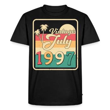 Légendaire juillet 1997 - T-shirt Premium bio Homme - noir - Devant - Nico (187cm)