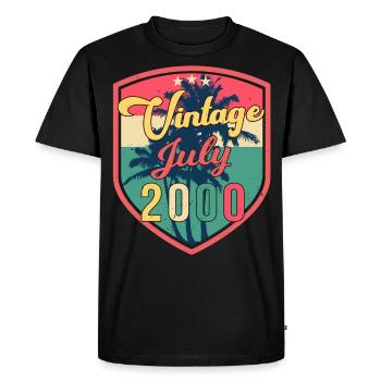 Original July 2000 - Men's Premium Organic T-Shirt - black - Front - Nico (187cm)