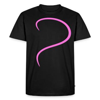 Conception rose demi-cœur - T-shirt Premium bio Homme - noir - Devant - Nico (187cm)