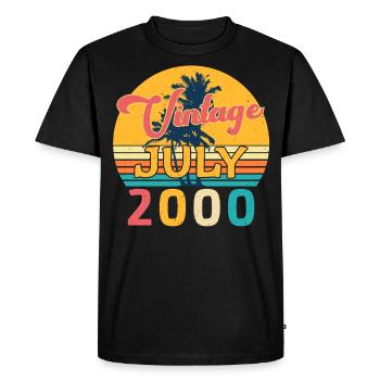 Year of construction July 2000 - Men's Premium Organic T-Shirt - black - Front - Nico (187cm)