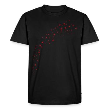 Perfect Red Star Arc - Men's Premium Organic T-Shirt - black - Front - Nico (187cm)