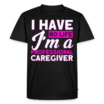 Aide-santé Infirmière en soins infirmiers à domicile - T-shirt Premium bio Homme - noir - Devant - Nico (187cm)