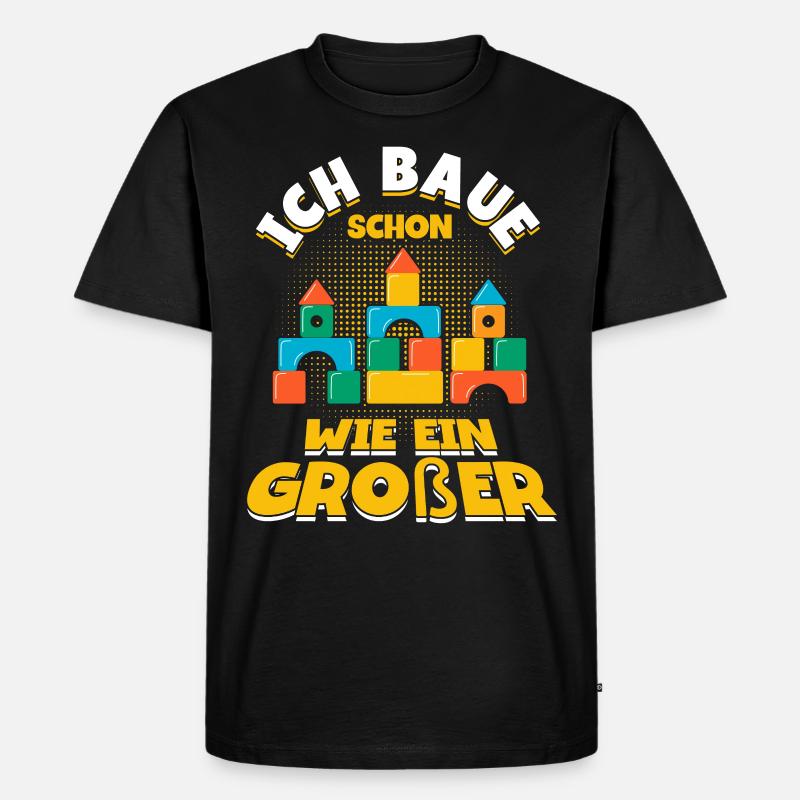 Bauen Klemmbaustein Klemmbausteine - Männer Premium Bio T-Shirt - Schwarz