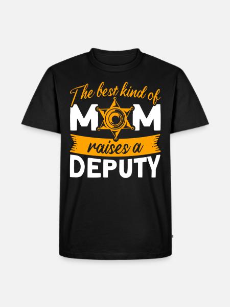 Mama Hilfssheriff Mama Mutter - Männer Premium Bio T-Shirt - Schwarz