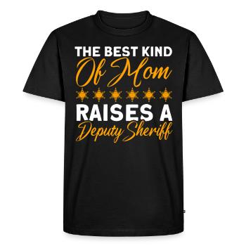 Maman Shérif Adjoint Maman Mère - T-shirt Premium bio Homme - noir - Devant - Nico (187cm)