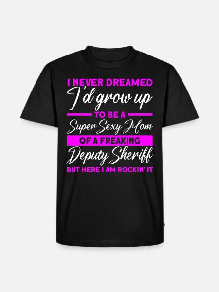 Mama Hilfssheriff Mama Mutter - Männer Premium Bio T-Shirt - Schwarz