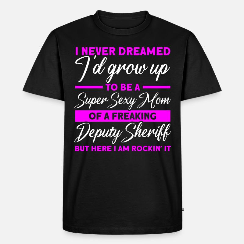 Mama Hilfssheriff Mama Mutter - Männer Premium Bio T-Shirt - Schwarz
