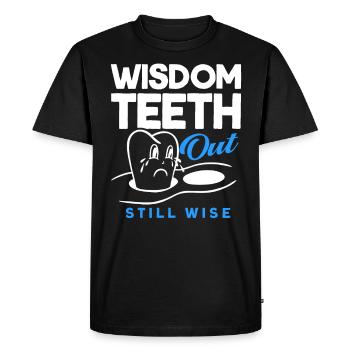 Dents de sagesse Dentiste patient de dent de sagesse - T-shirt Premium bio Homme - noir - Devant - Nico (187cm)