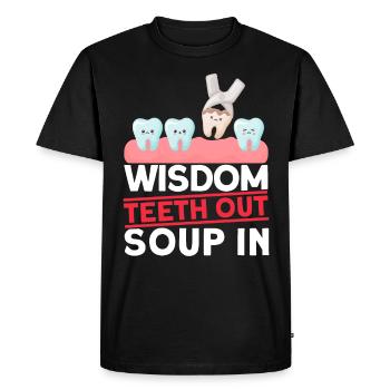 Dents de sagesse Dentiste patient de dent de sagesse - T-shirt Premium bio Homme - noir - Devant - Nico (187cm)